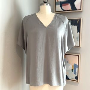 Helmet Lang Two-Fabric Basic Short-sleeve Shirt | size L